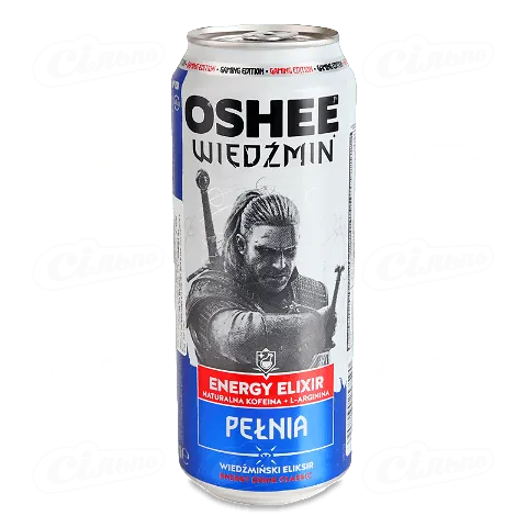 Напій енергетичний Oshee Witcher Pelnia Classic у залізній банці, 0,5л