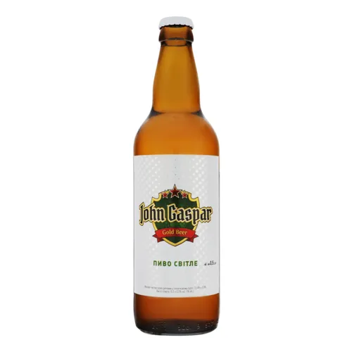 Пиво 0.5л 5.2% світле фільтроване пастеризоване John Gaspar