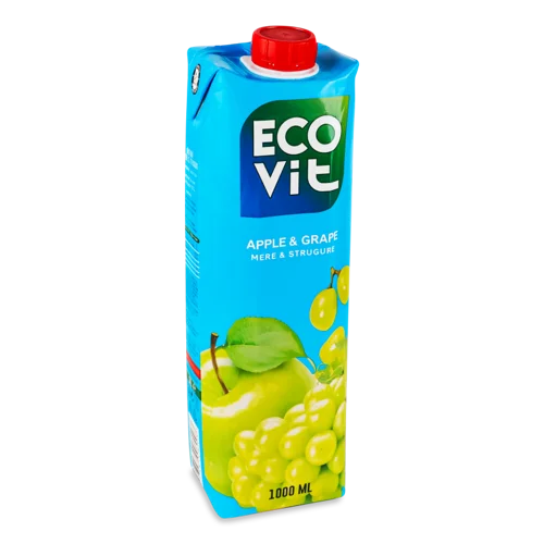 Напій Сокосодержащий Ecovit Яблучно-Виноградний Н/Газ, 1л