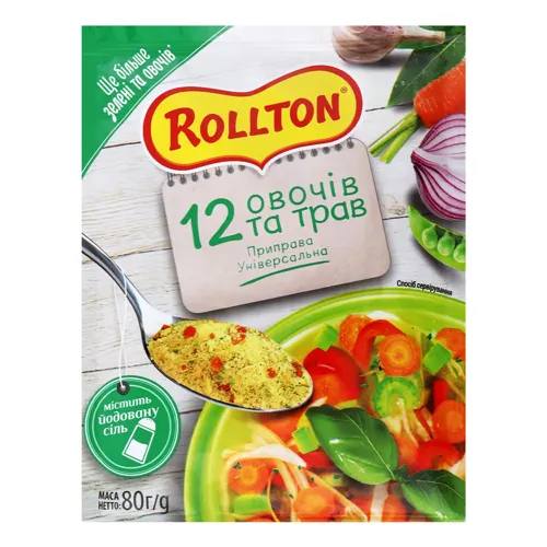 Приправа універсальна 12 овочів та трав Rollton м/у 80г