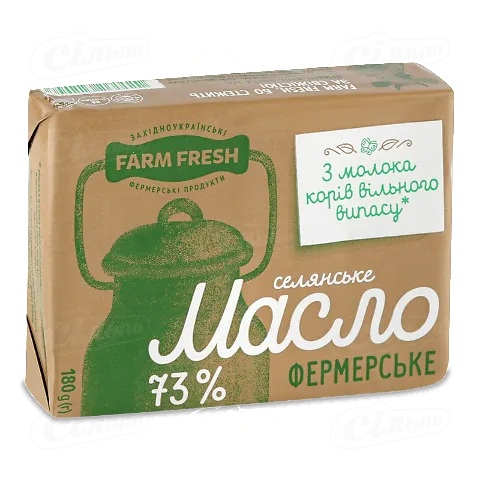 Масло Farm Fresh Селянське вершкове 73%, 180г