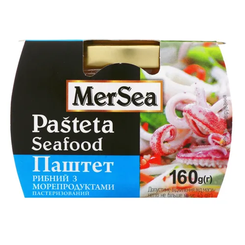 Паштет рибний з морепродуктами MerSea с/б 160г