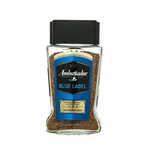 Кава натуральна розчинна сублімована Blue Label Ambassador 95г