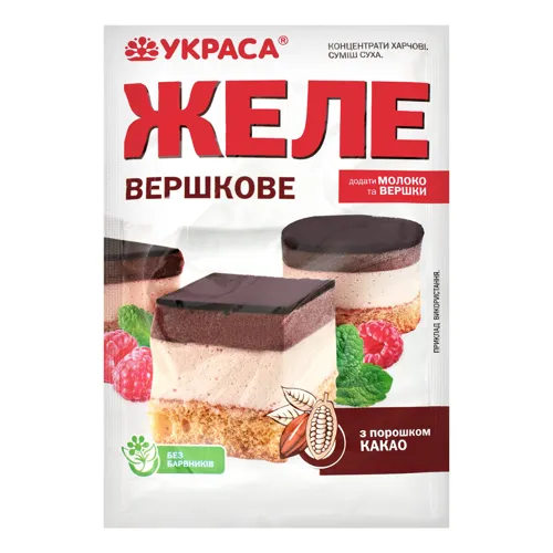 Желе з порошком какао Вершкове Украса м/у 90г