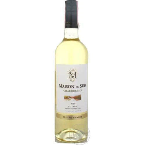Вино Maison du Sud Chardonnay біле сухе 12.5% 0,75л
