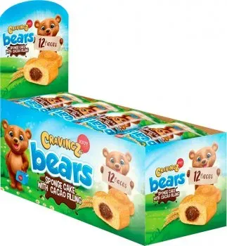 Тістечко Jouy & Co Cravings Bears бісквітне зі смаком шоколаду 225г