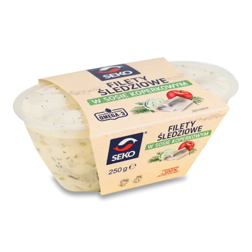 Шматочки Філе Оселедця В/К У Кроповому Соусі, 250г