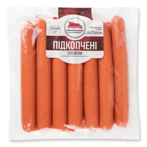 Сосиски З М'ясом Птиці Підкопчені Тернопільський М'ясокомбінат, кг