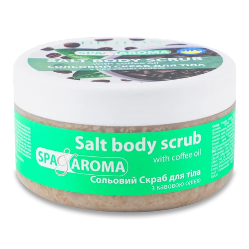 Скраб Для Тіла Сольовий З Кавовою Олією Spa&Aroma, В/ґ, 250мл