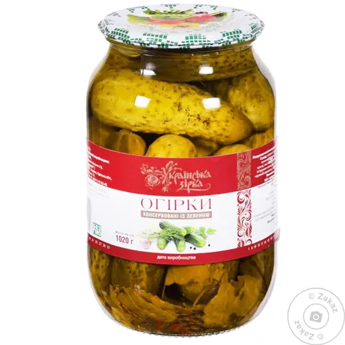 Огірки Українська Зірка консервовані 1кг