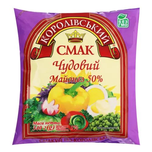 Майонез 50% Чудовий Королівський смак м/у 340г