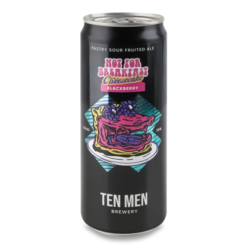 Пиво Напівтемне Нефільтроване Непастеризоване Blackberry Cheesecake Ten Men Brewery, 330мл, 6.3%