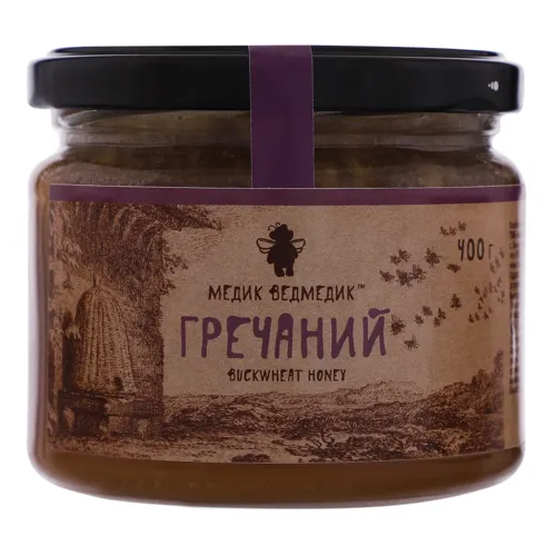 Мед гречаний Медик Ведмедик 400г