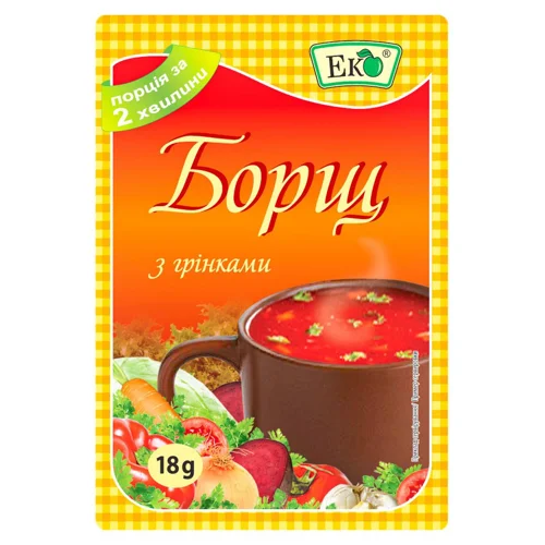 Борщ Еко Велика Ложка з грінками 18г