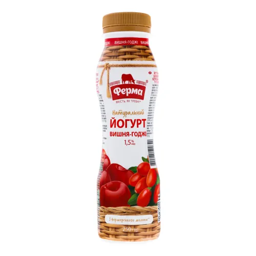 Йогурт 1.5% Вишня-годжі Ферма