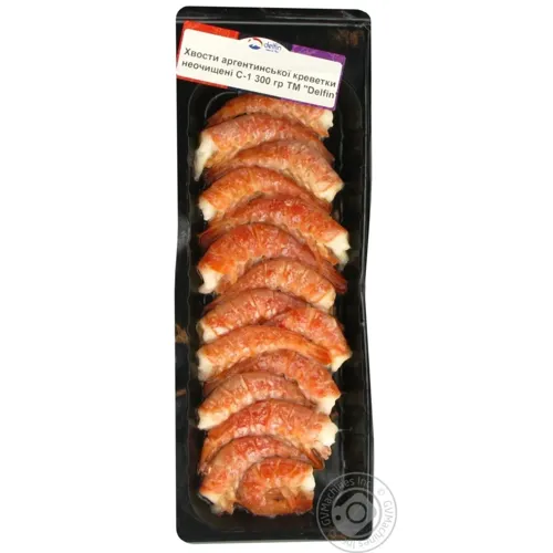 Хвости креветки Delfin аргентинської неочищені С-1 300г