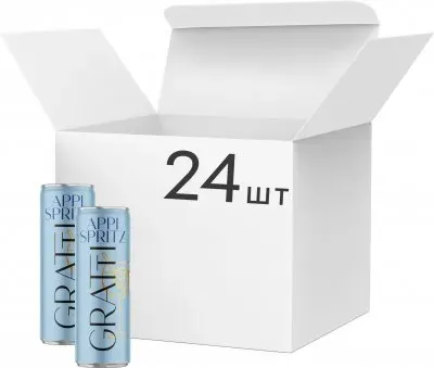 Слабоалкогольний газований напій Gratti Appi Spritz 4.5% 0.25л х 24 шт.