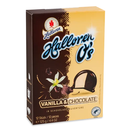 Цукерки Ваніль та Шоколад у Шоколадній Глазурі, O's Halloren, к/у, 125г