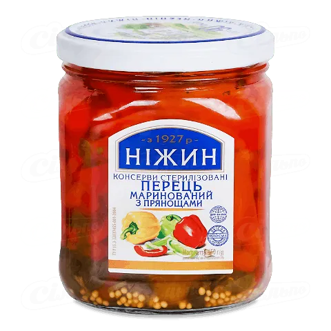 Перець Ніжин маринований з прянощами, 450г