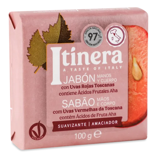 Туалетне Мило для Рук і Тіла Smoothing Tuscan Red Grapes Itinera 100г