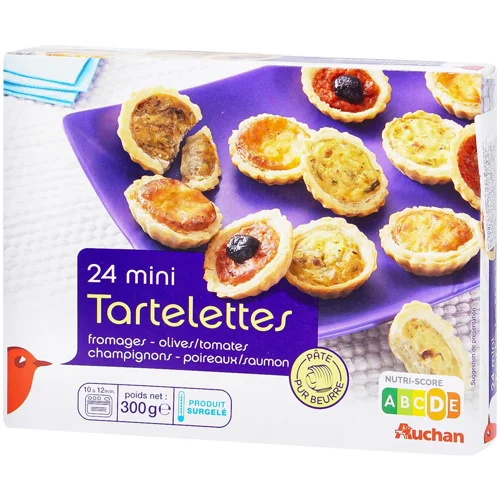 Тарталетки Auchan міні 24шт 300г