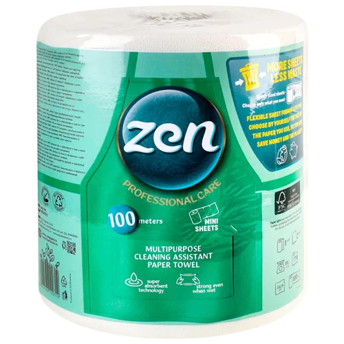 Рушники паперові Zen Home Care 2-шарові 1шт