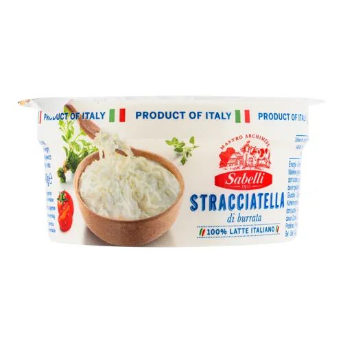 Сир 55% Stracciatella Sabelli ст 140г