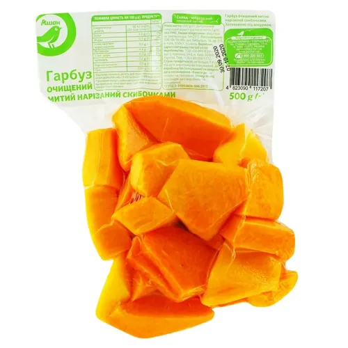 Гарбуз Ашан очищений нарізаний скибочками 500г