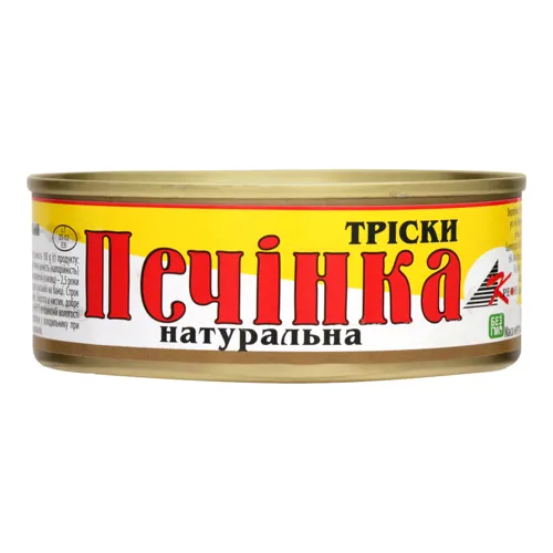 Печінка тріски натуральна Креон у пластиковій банці 230г