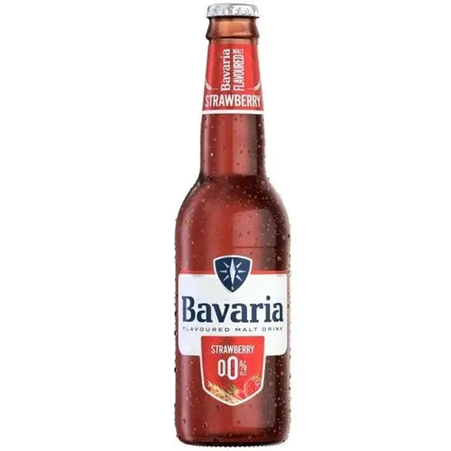 Пиво Bavaria Полуниця, безалкогольне, світле, фільтроване, 0,33л