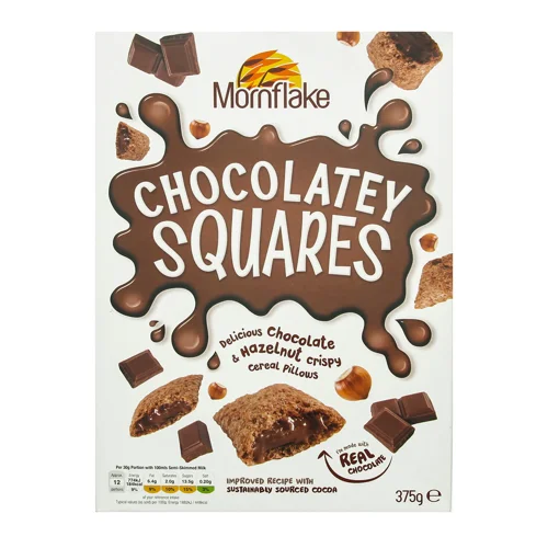 Подушечки Mornflake з начинкою зі смаком шоколаду-горіха 375г