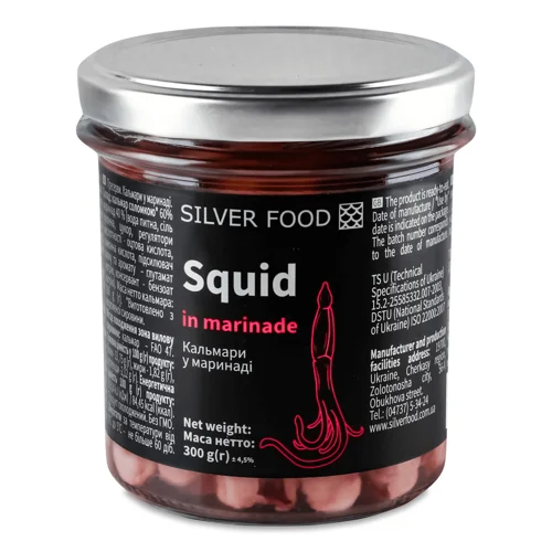 Кальмари Silver Food у маринаді 300г
