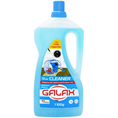 Засіб для миття підлоги і стін Galax Das Power clean універсальний 1л