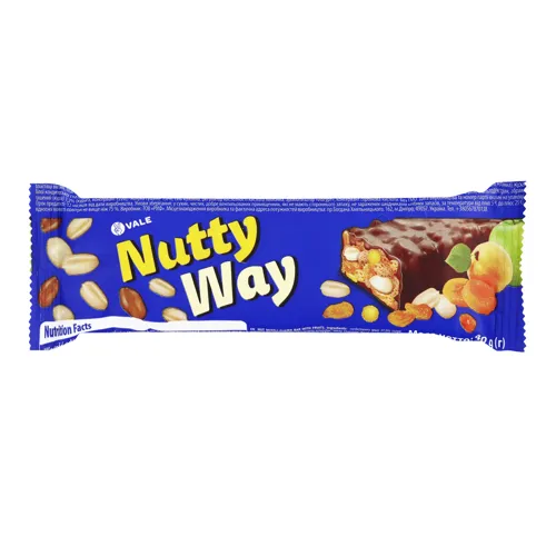 Батончик-мюслі горіховий з фруктами глазурований Nutty Way Vale м/у 40г