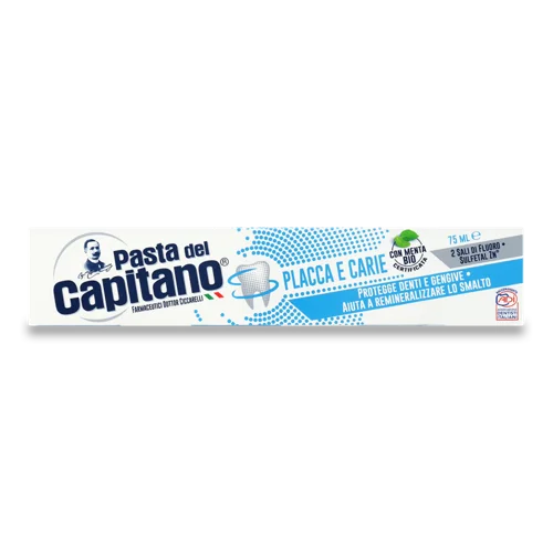 Зубна Паста Plaque&Cavities Pasta del Capitano, 75 мл, в/с