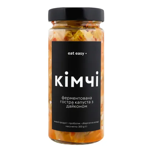 Капуста гостра ферментована з дайконом Кімчі Eat Easy с/б 300г