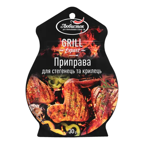 Приправа для стегенець та крилець Grill Expert Любисток м/у 30г