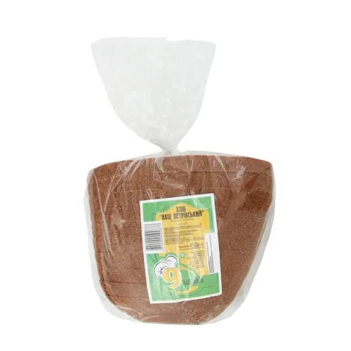 Хліб половинка в нарізці Наш Петровський Дніпропетровський хлібозавод №9 м/у 450г