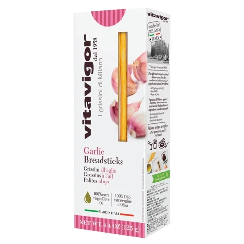 Палички хлібні ВітаВігор 125 г з часником (Італія)И040