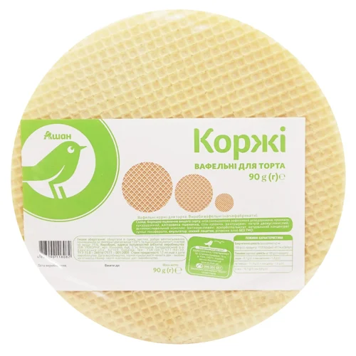 Коржі вафельні Auchan 90г