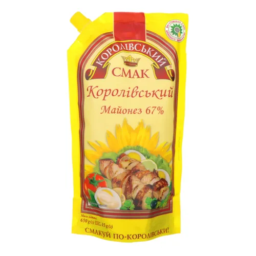 Майонез 67% Королівський Королівський смак д/п 650г