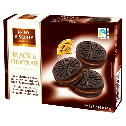 Печиво Feiny Biscuits з чорним шоколадом 176г