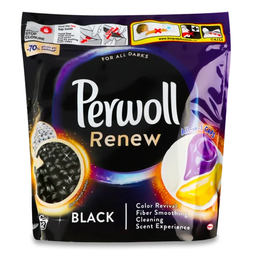 Засіб для Прання Темних Та Чорних Речей В Капсулах Black Renew Perwoll 32х13.5г