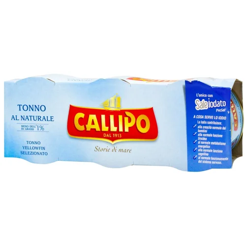 Тунець Callipo у власному соку ж/б 3х80г