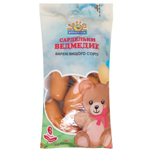 Сардельки Ятрань Ведмедик вищий гатунок