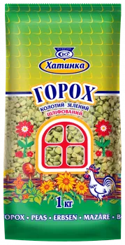Горох зелений колотий 1000г ТМ Хатинка
