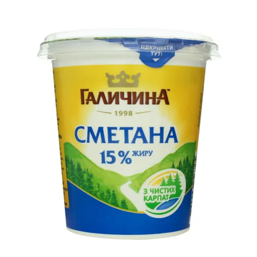 Сметана 15% Галичина ст 350г