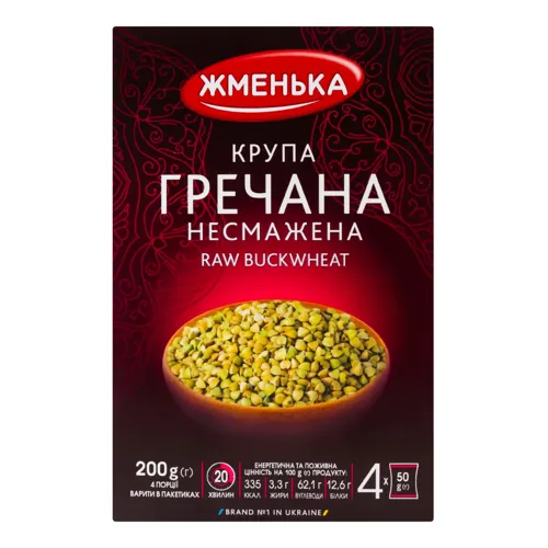 Крупа гречана несмажена Жменька к/у 4х50г