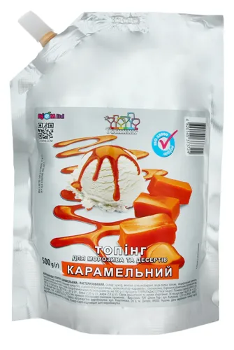 Топінг для морозива та десертів Карамельний Топпінг д/п 500г