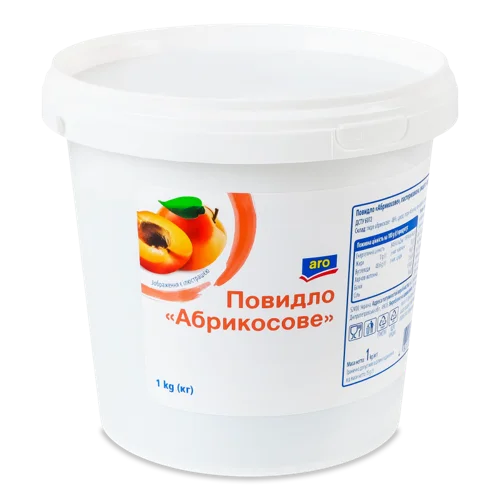 Повидло Абрикосове Пастеризоване Aro в/с, ведро 1кг